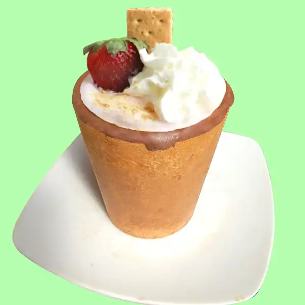 Vasito de Galleta Comestible para Café con Chocolate 160ml - Imagen 4