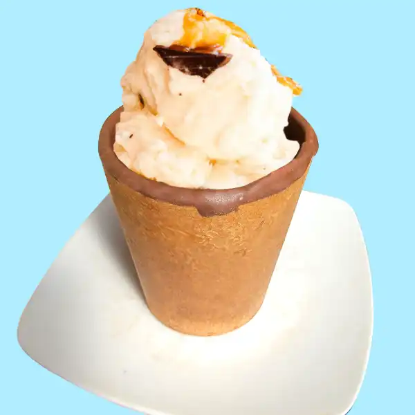 Vasito de Galleta Comestible para Café con Chocolate 160ml - Imagen 3